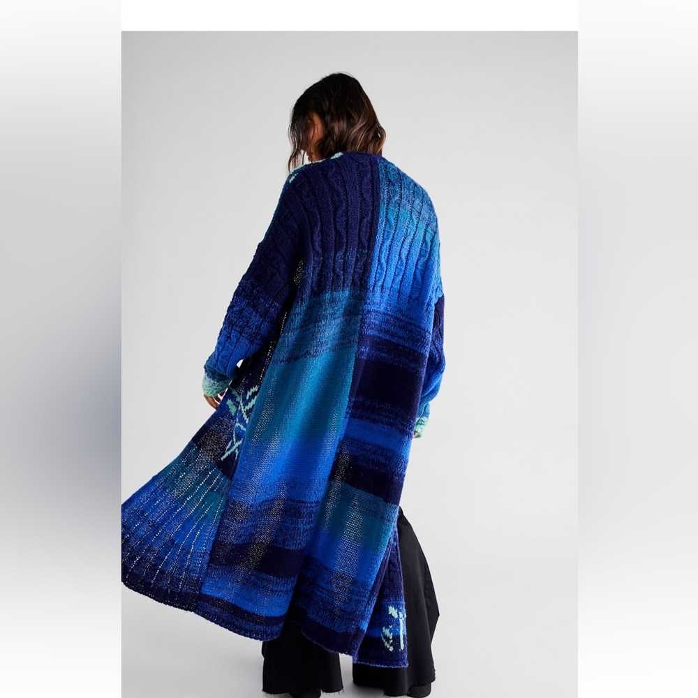 Free People Flurry Cardi XS Small Blue Duster